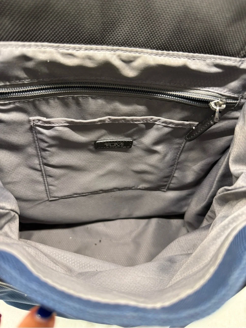 TUMI Elise Backpack Navy Blue & Black Nylon